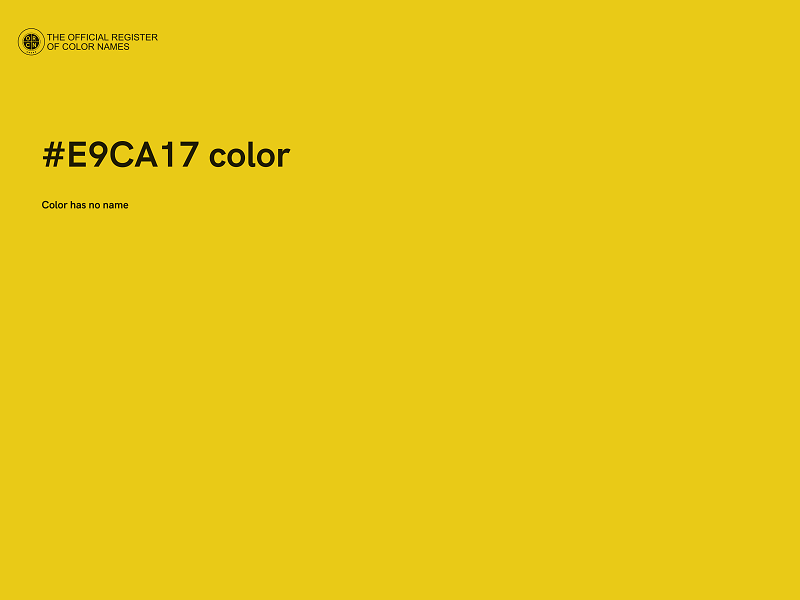 #E9CA17 color image