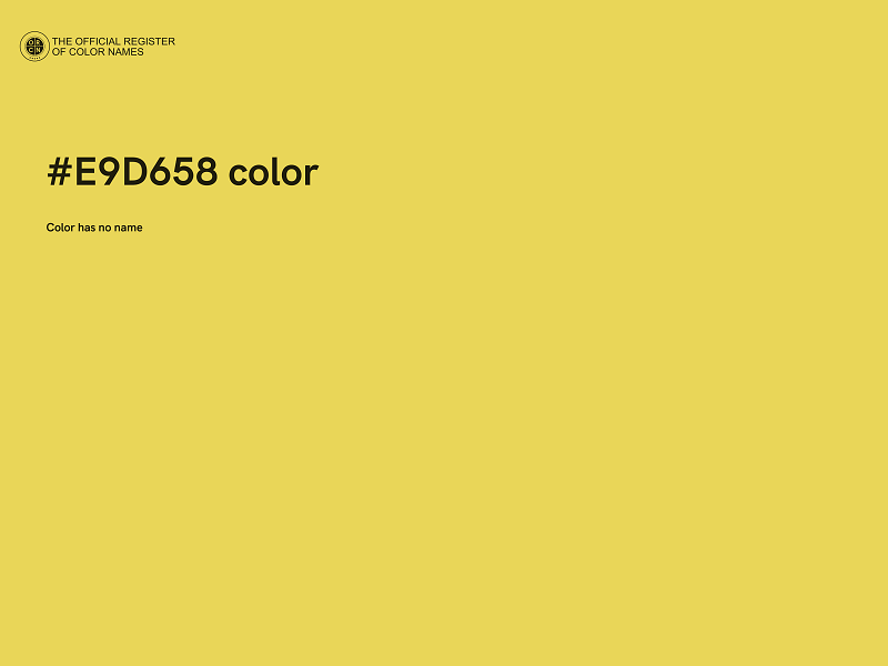 #E9D658 color image