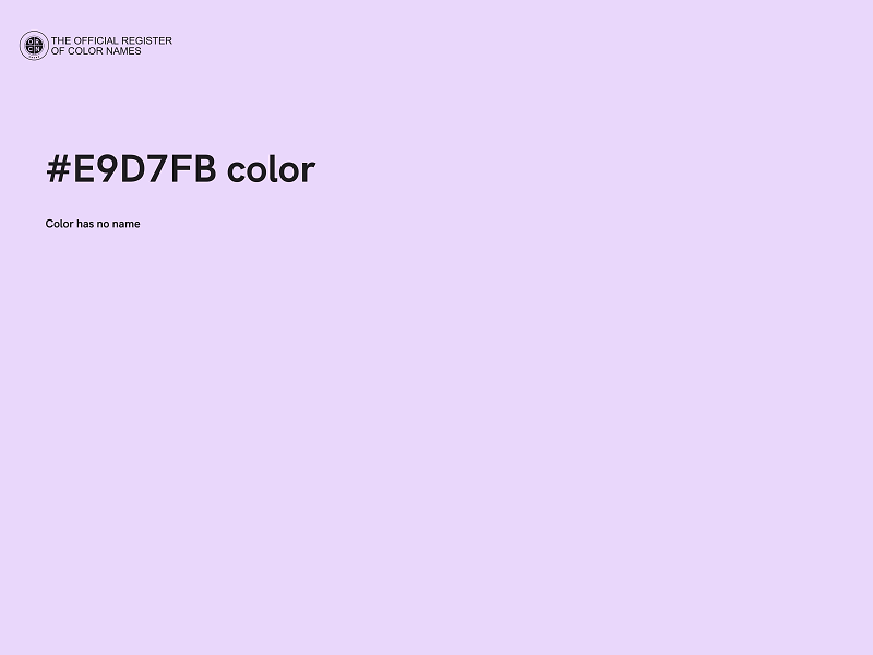 #E9D7FB color image