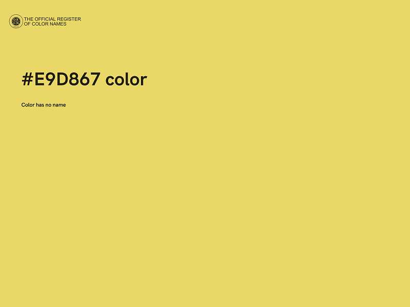 #E9D867 color image