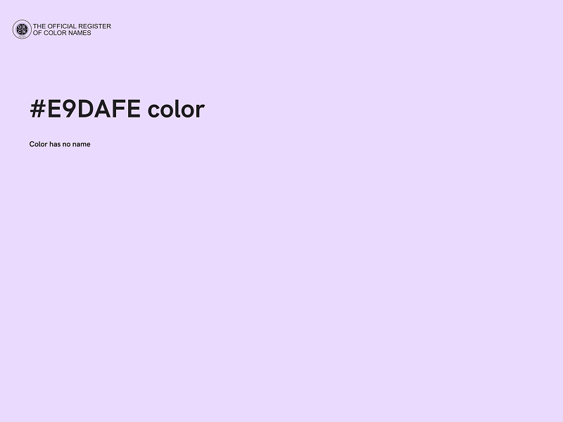 #E9DAFE color image