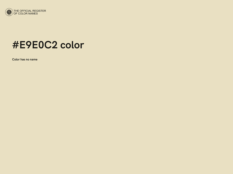 #E9E0C2 color image