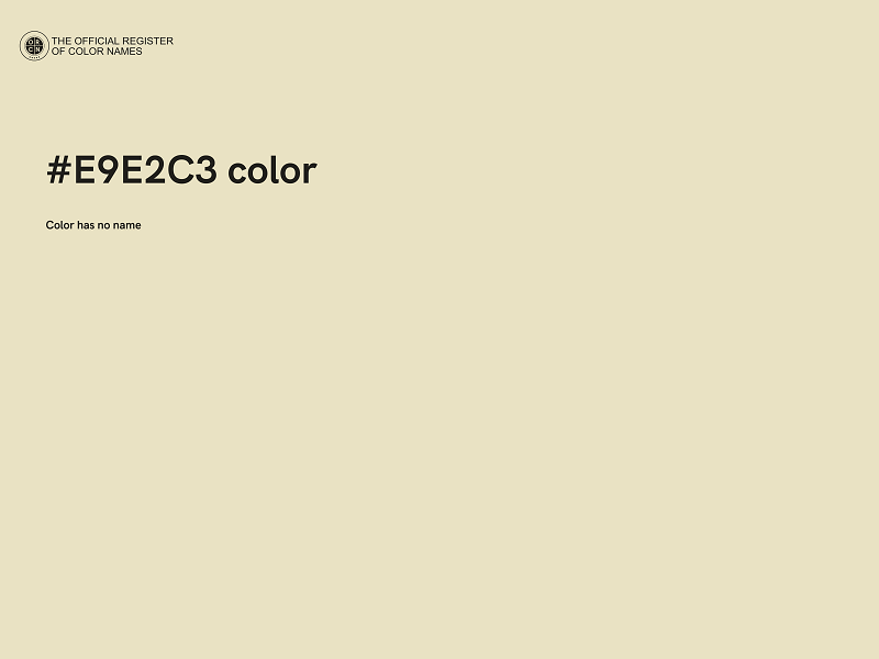 #E9E2C3 color image