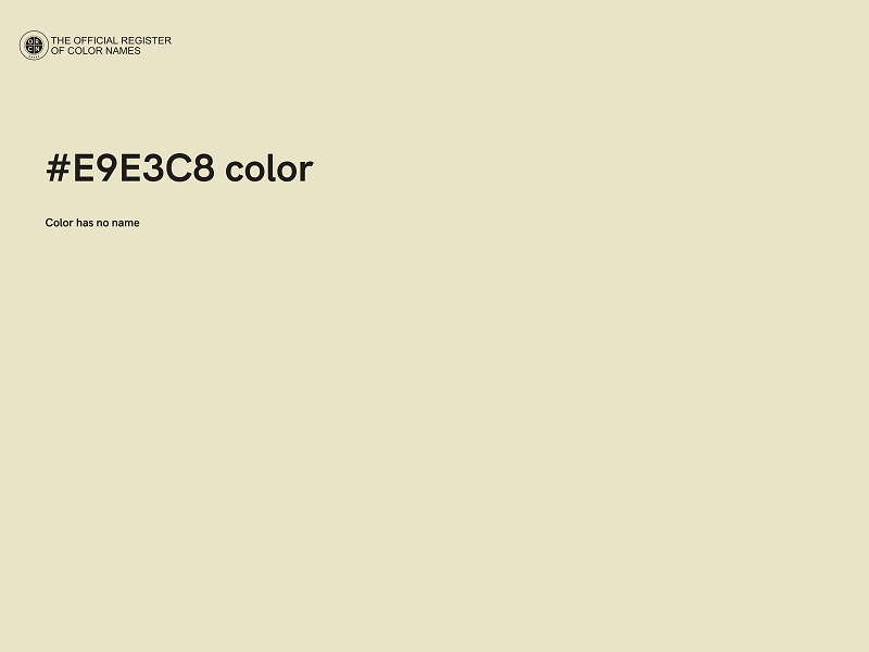 #E9E3C8 color image