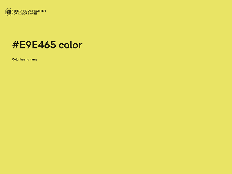 #E9E465 color image