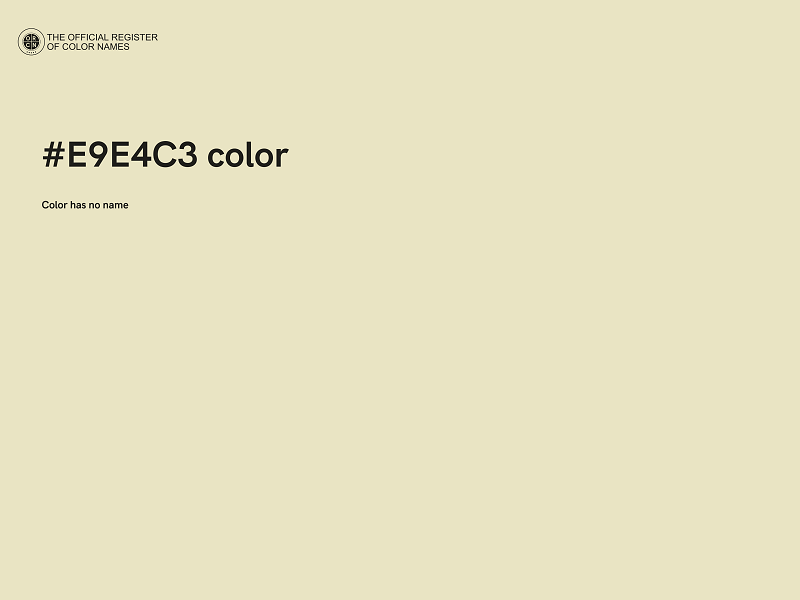 #E9E4C3 color image