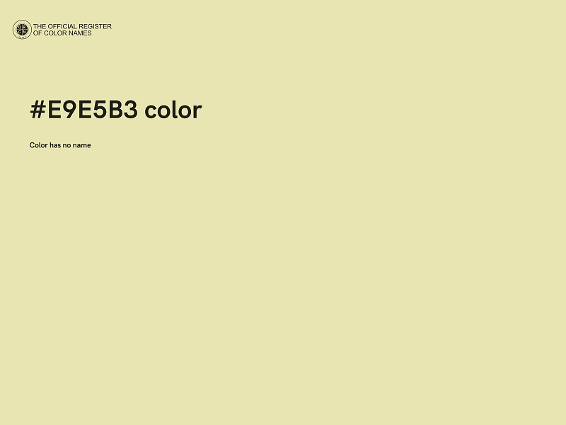 #E9E5B3 color image