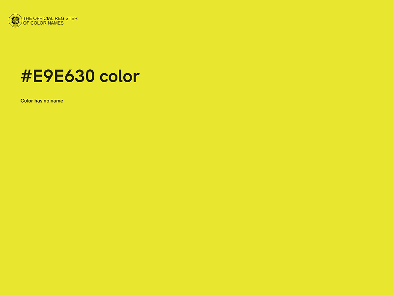 #E9E630 color image