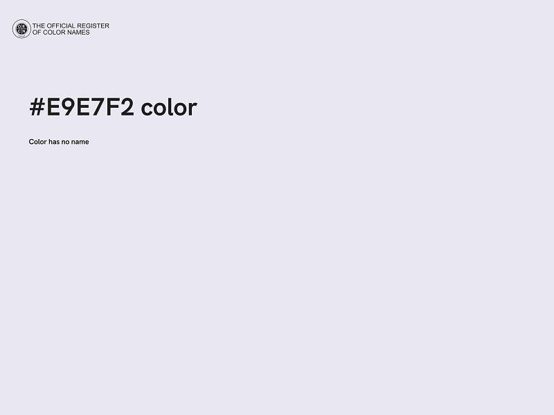 #E9E7F2 color image