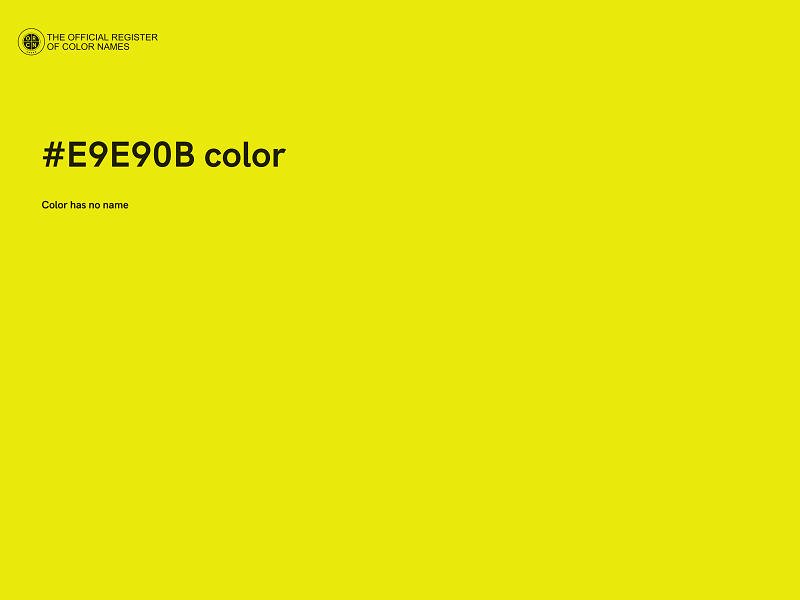 #E9E90B color image