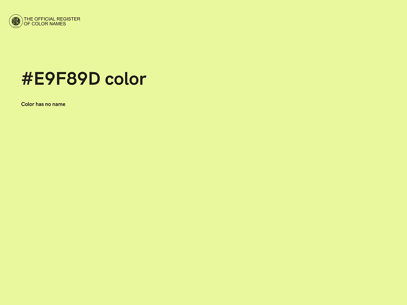 #E9F89D color image