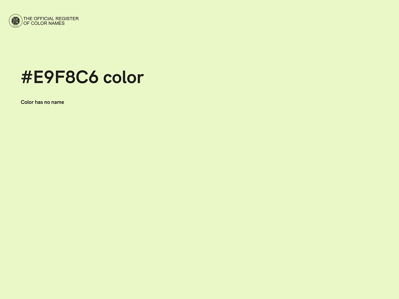 #E9F8C6 color image