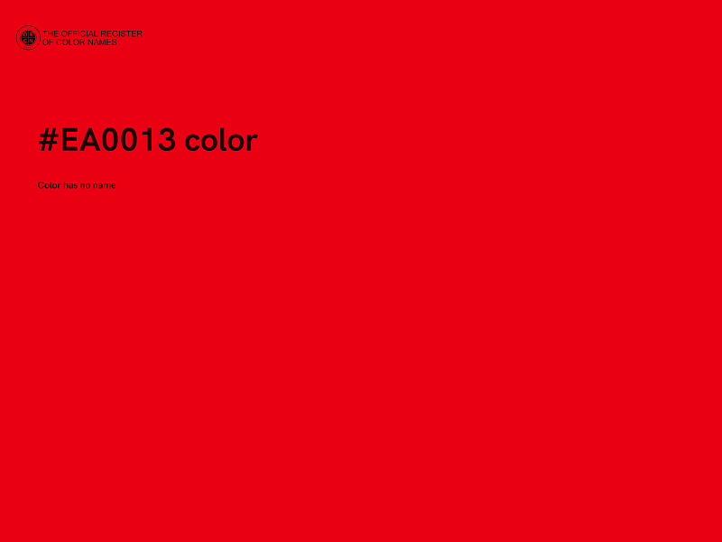 #EA0013 color image