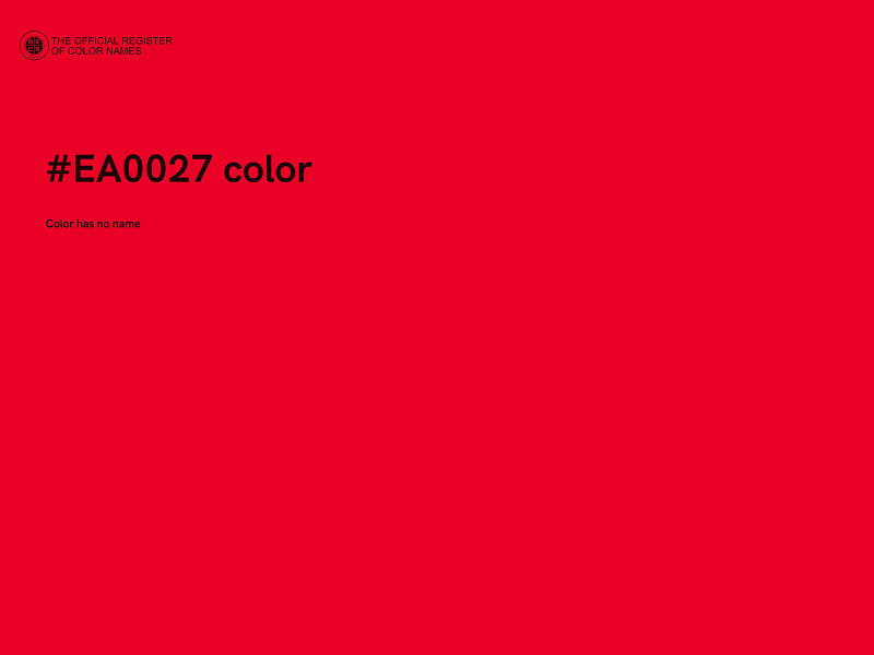 #EA0027 color image