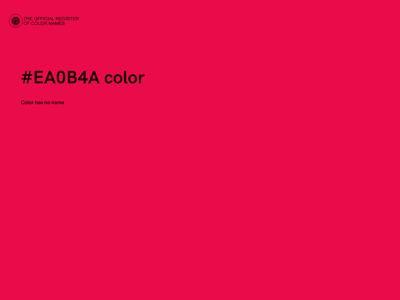 #EA0B4A color image