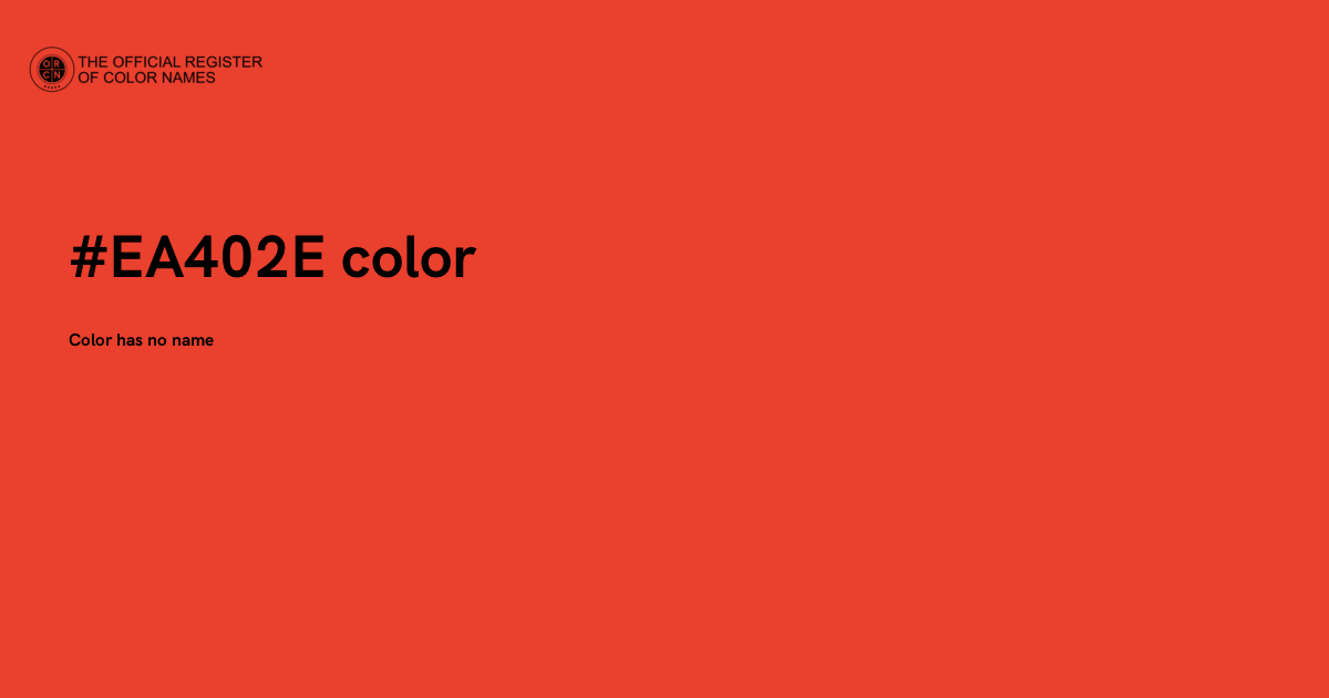 Sab R402 Color Card Color #EA402E - The Official Register of Color Names