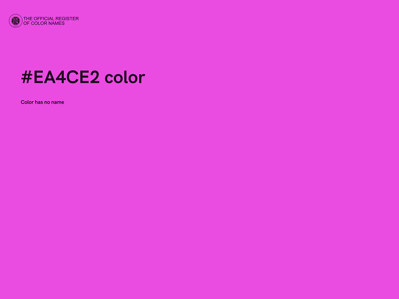 #EA4CE2 color image