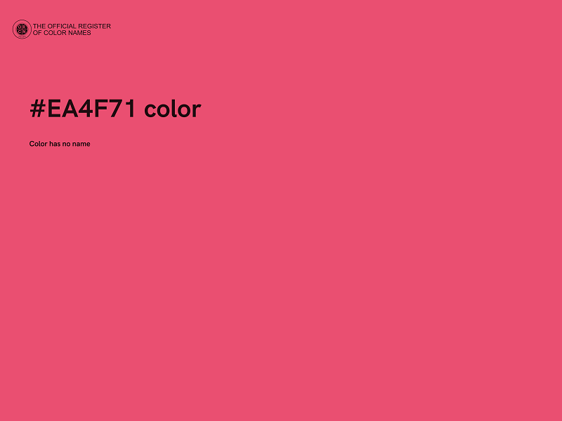 #EA4F71 color image