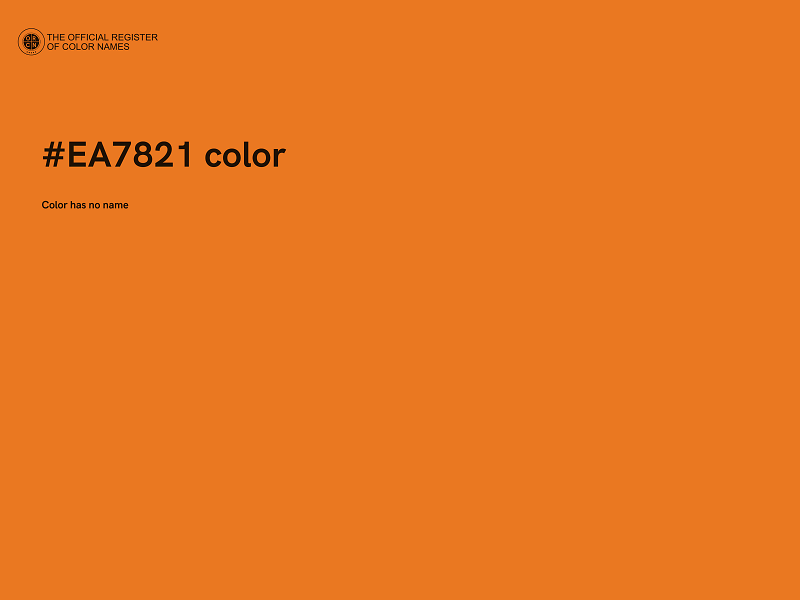 #EA7821 color image