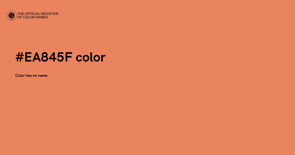 Color #EA845F - The Official Register of Color Names