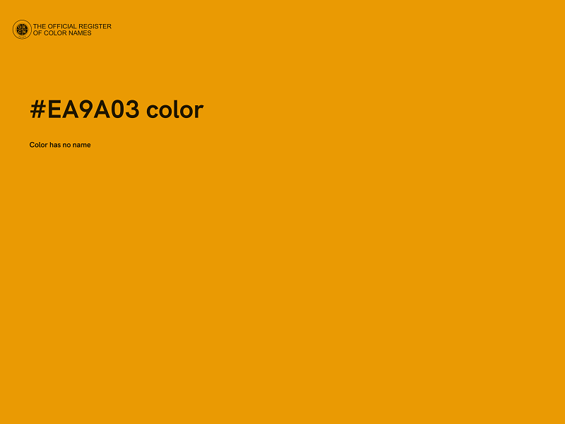 #EA9A03 color image