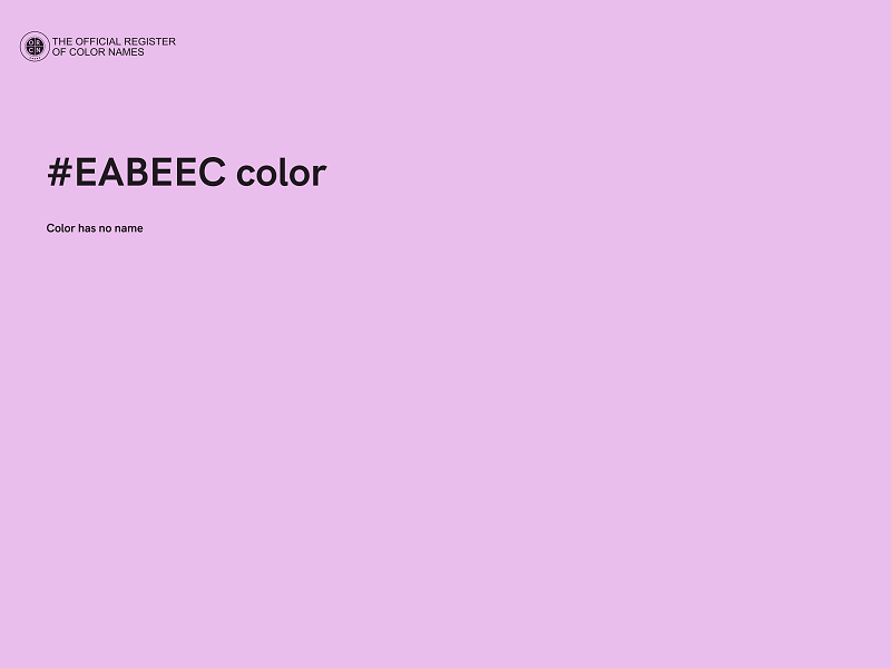 #EABEEC color image