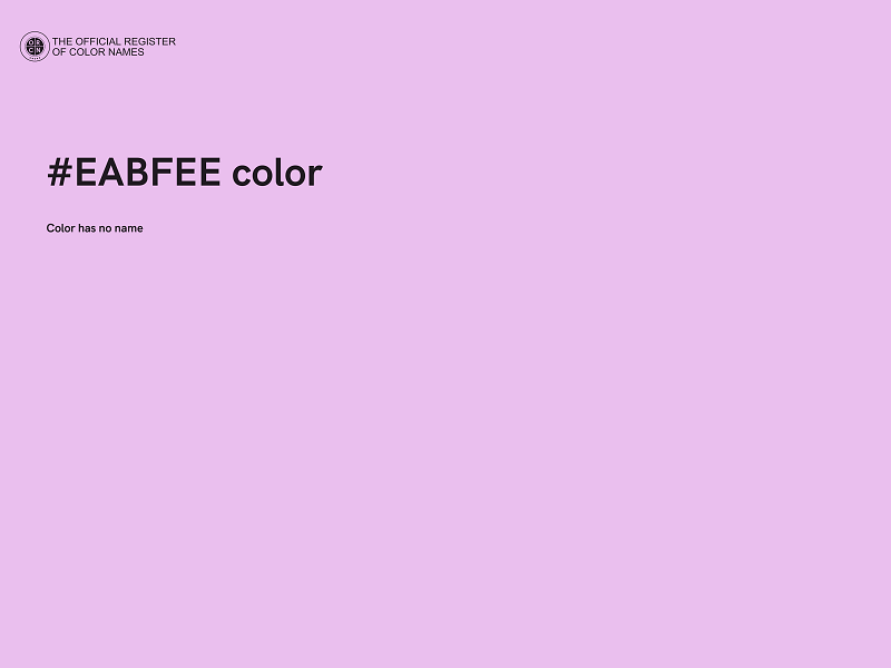 #EABFEE color image