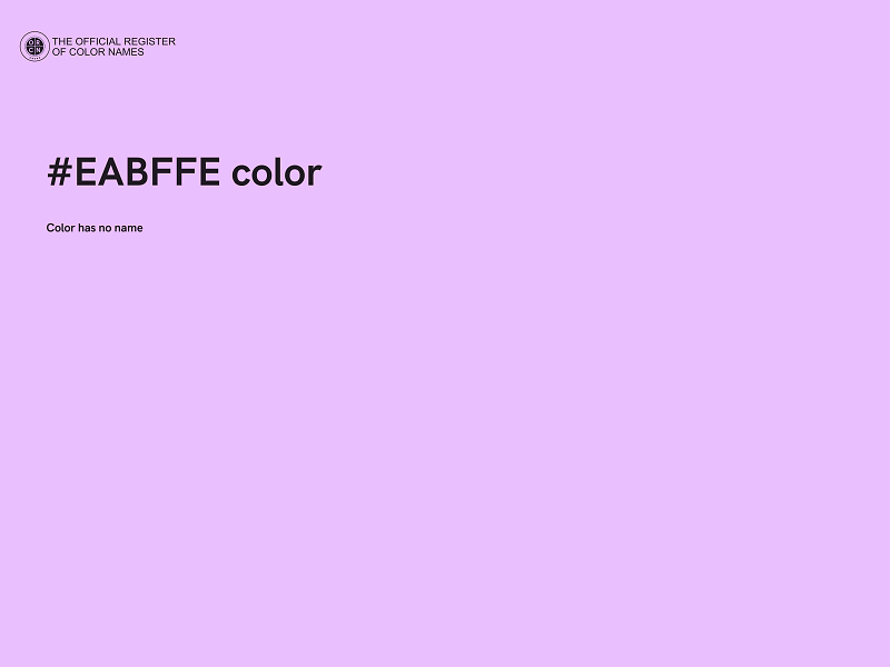 #EABFFE color image