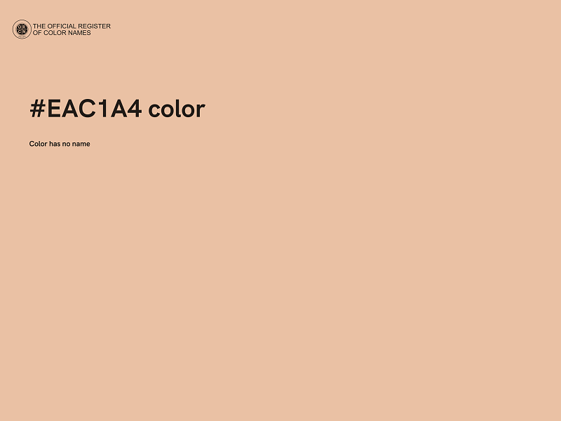 #EAC1A4 color image