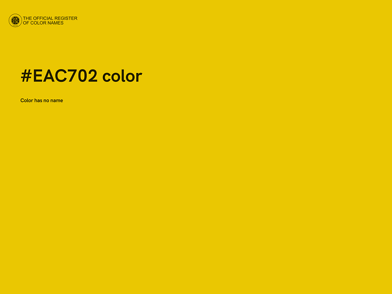 #EAC702 color image