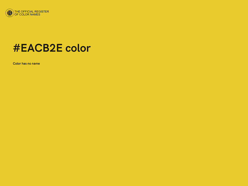 #EACB2E color image