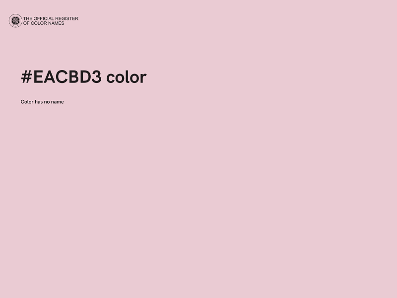 #EACBD3 color image