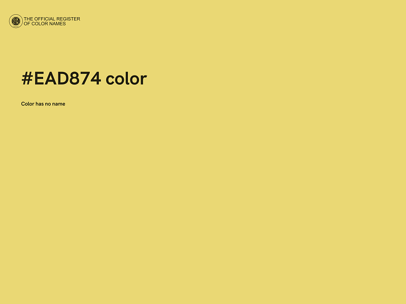 #EAD874 color image