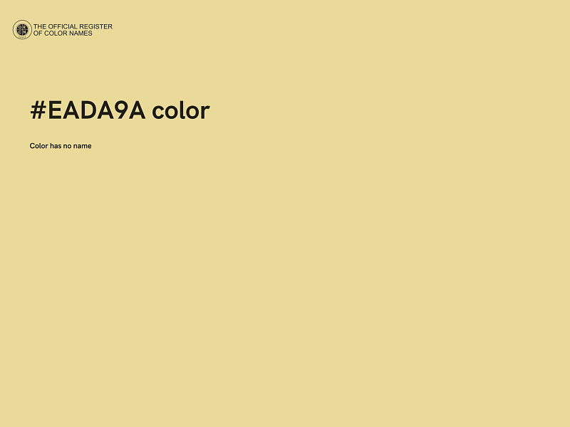 #EADA9A color image