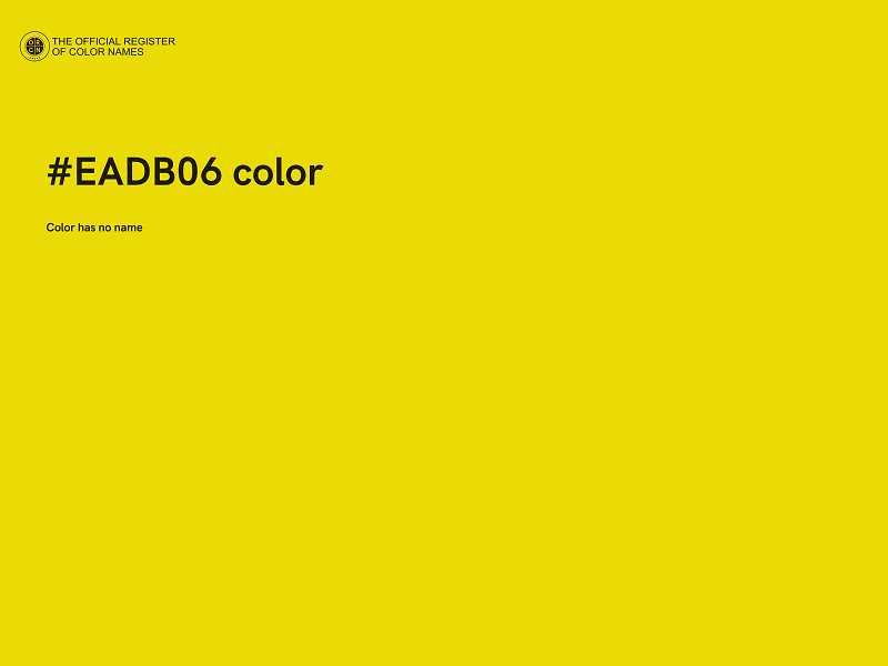 #EADB06 color image