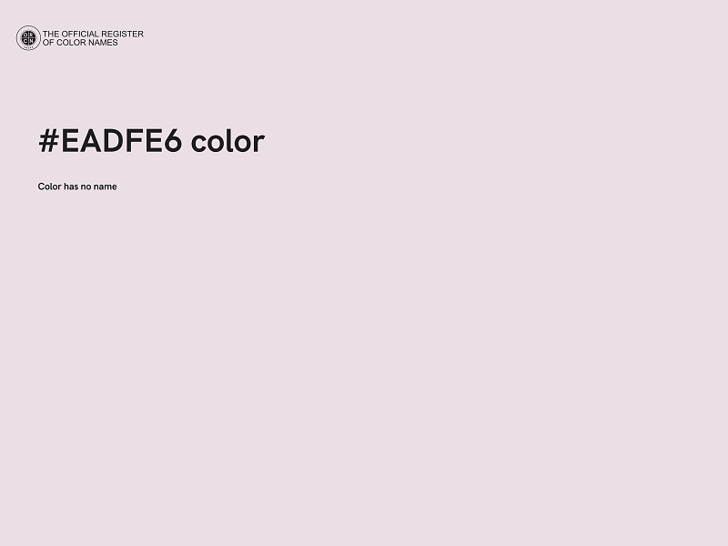 #EADFE6 color image