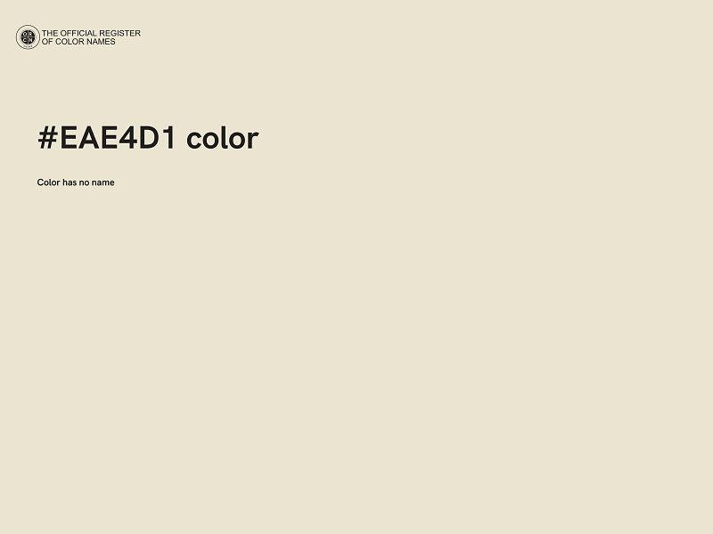 #EAE4D1 color image