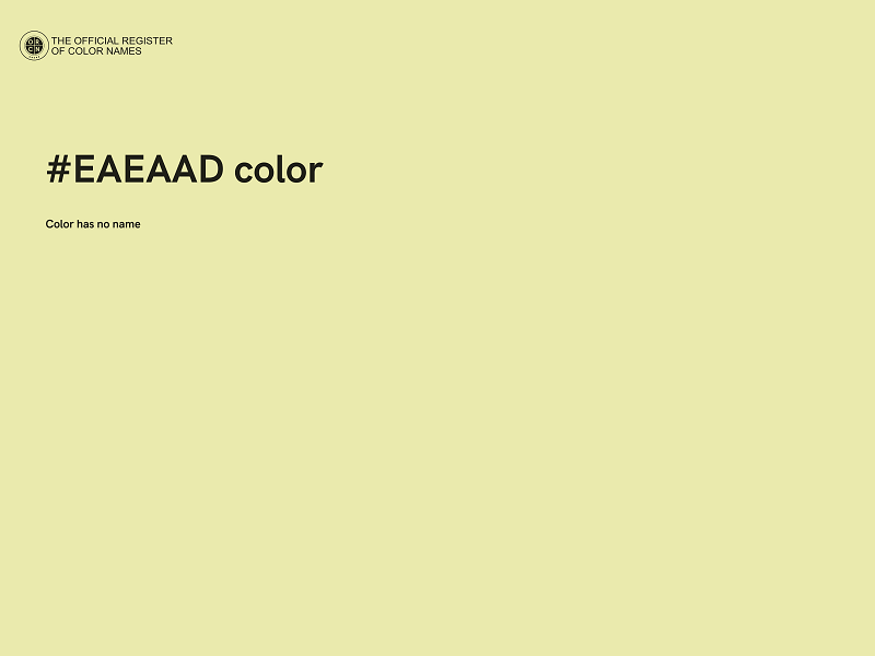 #EAEAAD color image