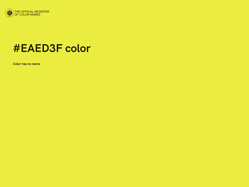 #EAED3F color image