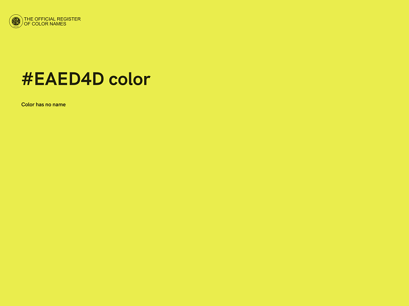 #EAED4D color image