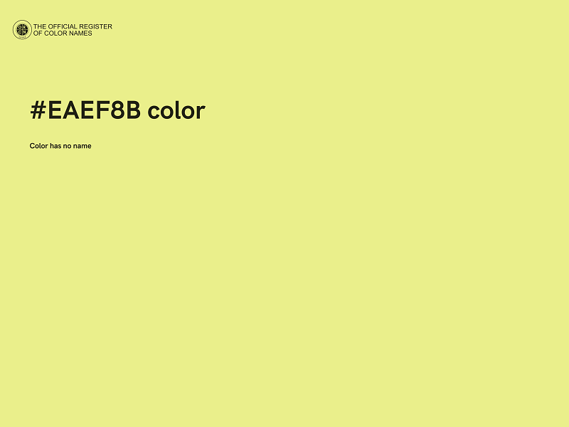 #EAEF8B color image