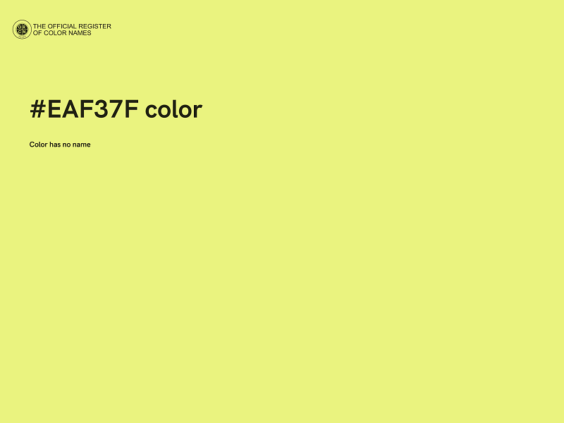 #EAF37F color image