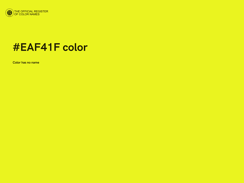 #EAF41F color image