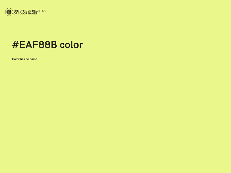 #EAF88B color image