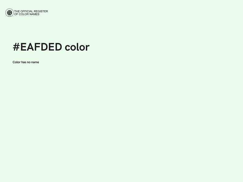 #EAFDED color image