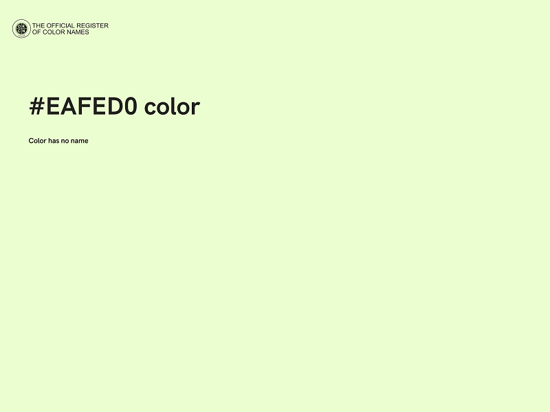 #EAFED0 color image