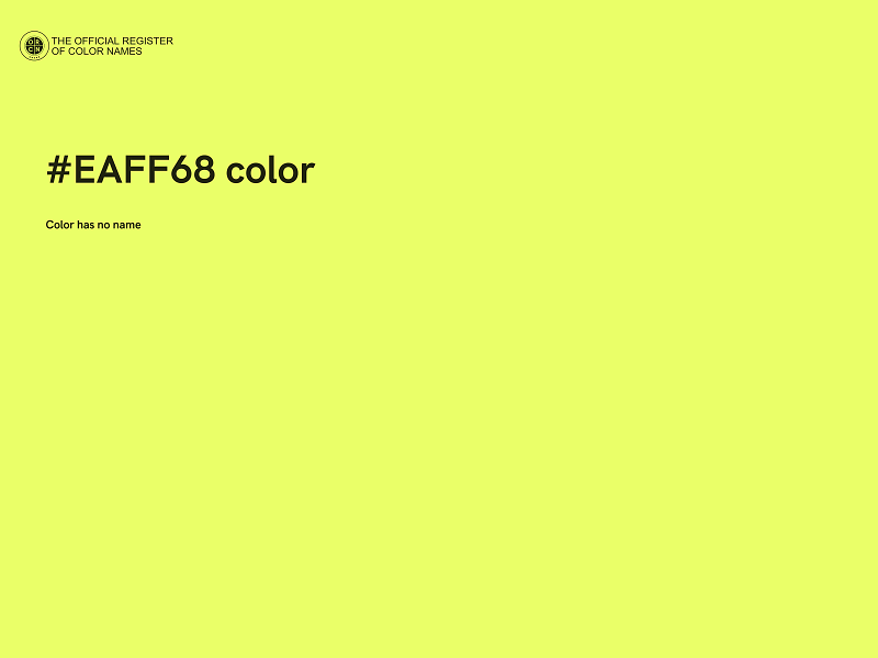 #EAFF68 color image