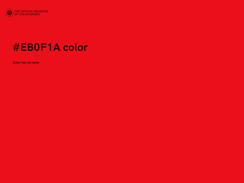 #EB0F1A color image