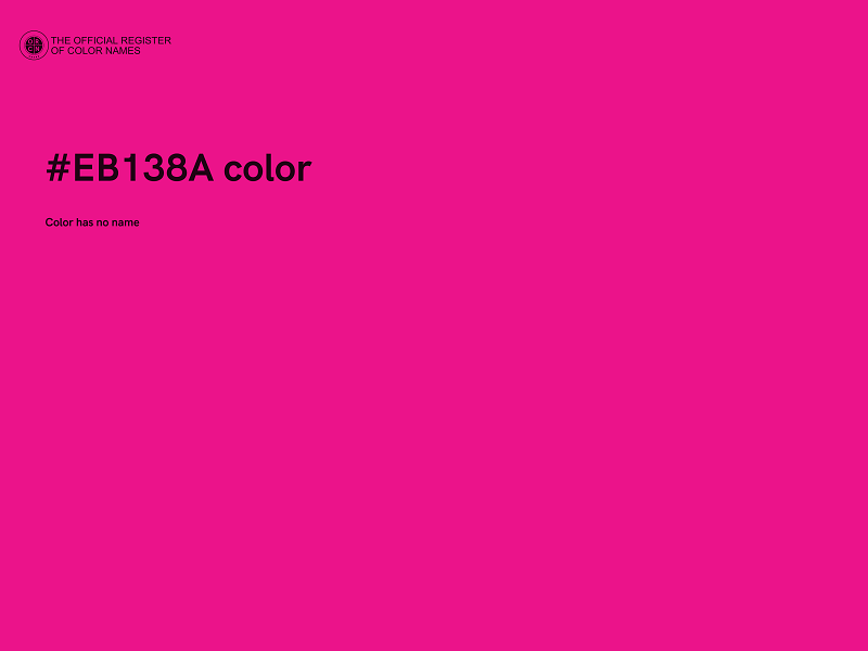 #EB138A color image