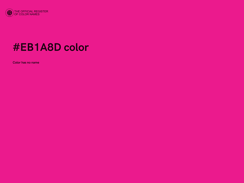 #EB1A8D color image